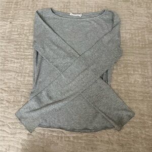 nordstrom grey cotton long sleeve shirt
size xs
